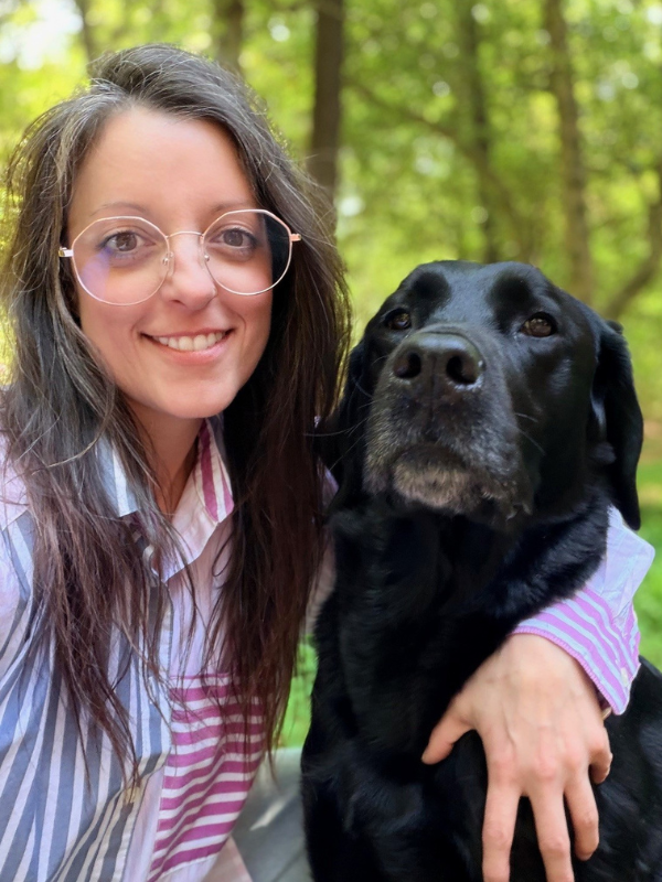 veterinarian with pet dog